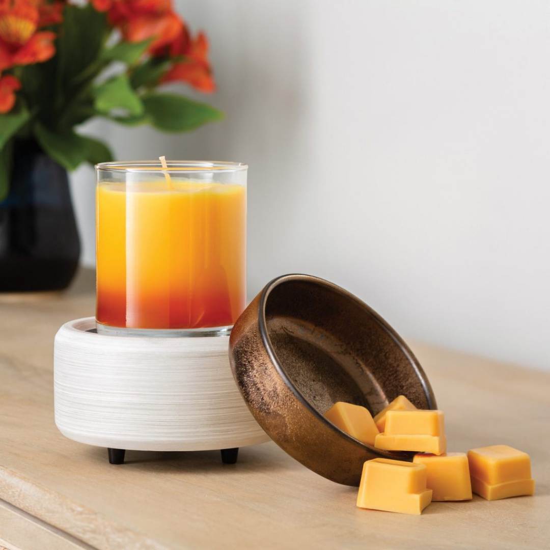 White Washed Bronze 2-in-1 Wax Warmer
